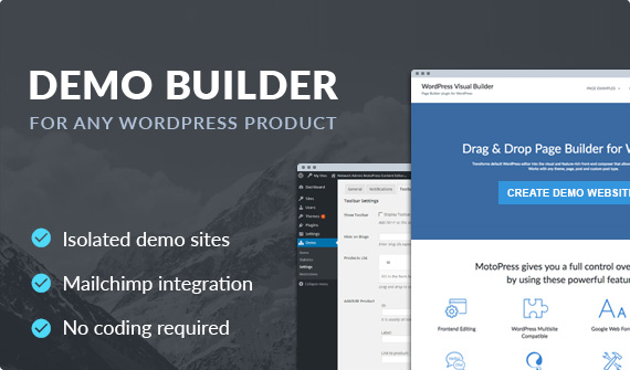 Demo Builder for any WordPress Product