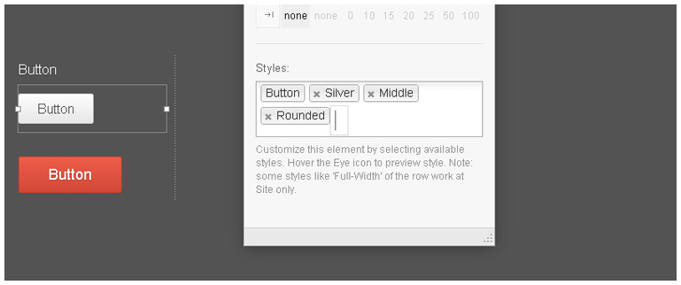 Style button in WordPress