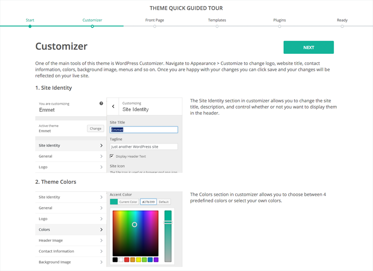 WordPress Theme Customizer