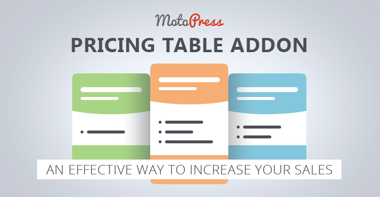 Responsive WordPress Pricing Table Addon