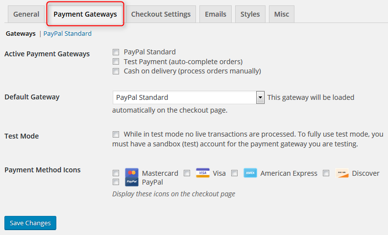 Payment gateways