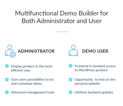 demo builder for wordpress