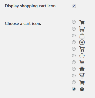 shopping cart icons wordpress