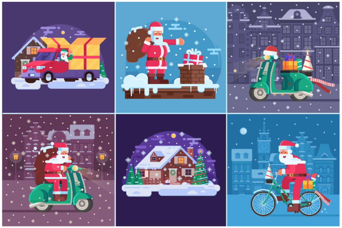 Christmas illustrations and cards