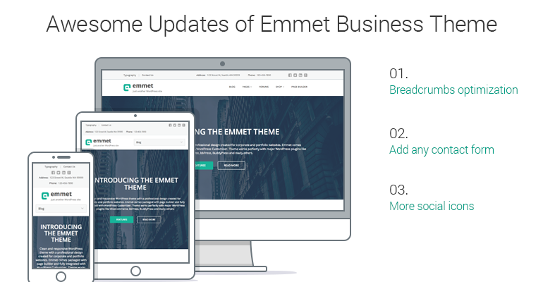 Emmet WordPRess business theme