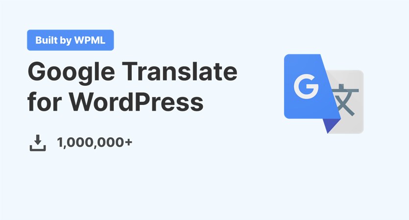 Collage of the google Translate plugin for WordPress by WPML.