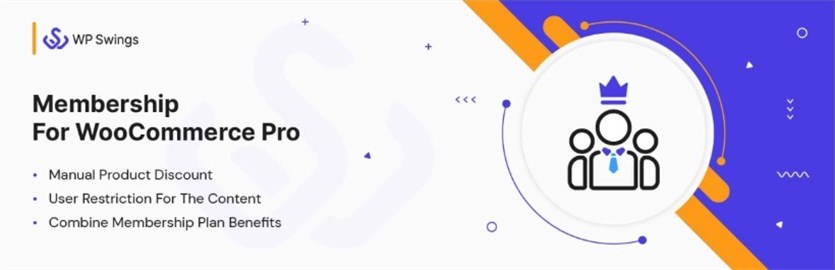 Screenshot of the Membership for WooCommerce Pro plugin in grey and blue colors.