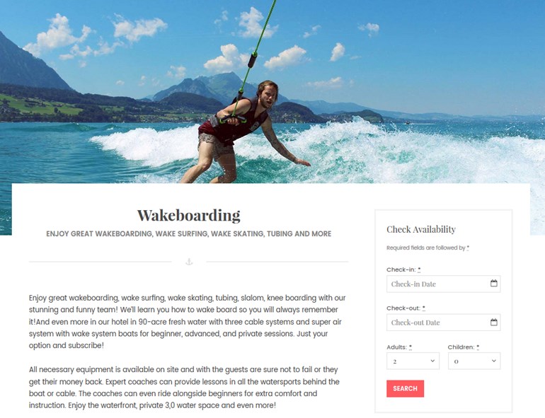 wordpress hotel booking theme