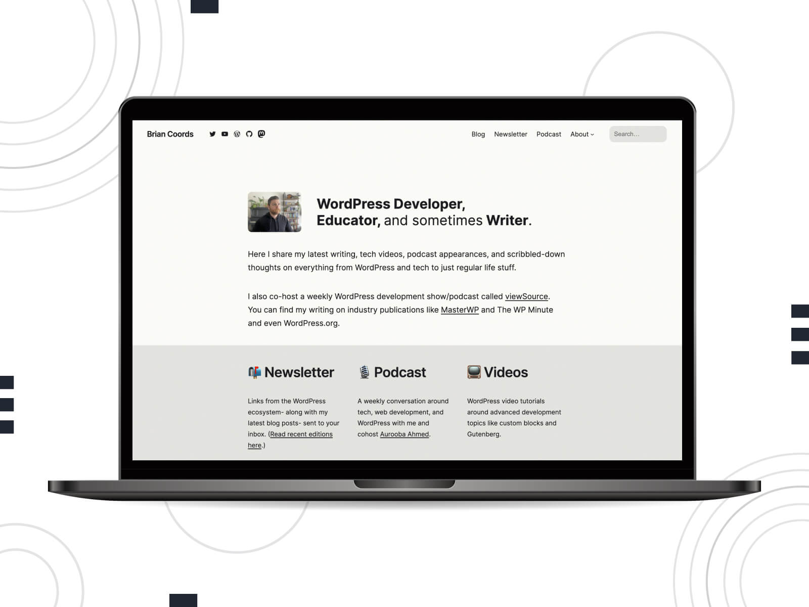 Website by Brian Cords - in-depth developer breakdowns related to WordPress.