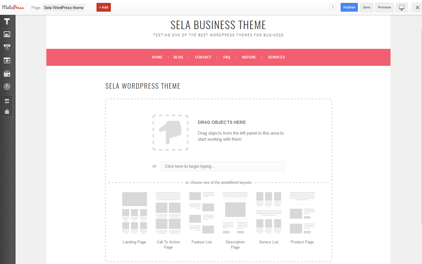 sela business wordpress theme