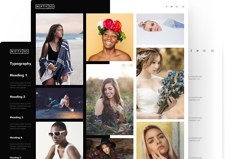 dark and light skins photography wordpress theme