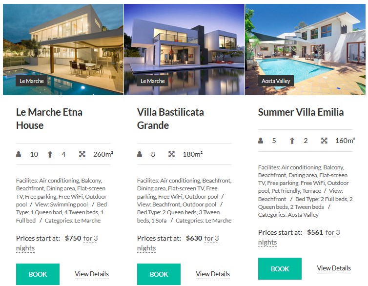 wordpress property rental villagio theme