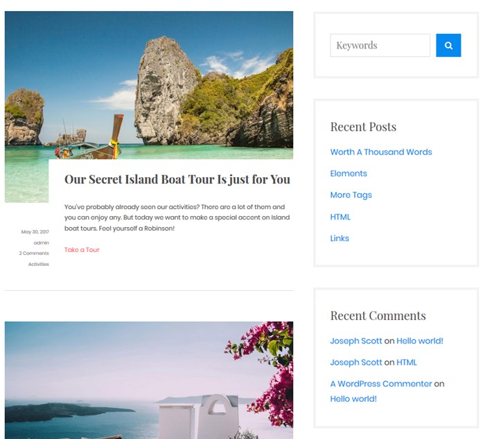 wordpress travel blog theme