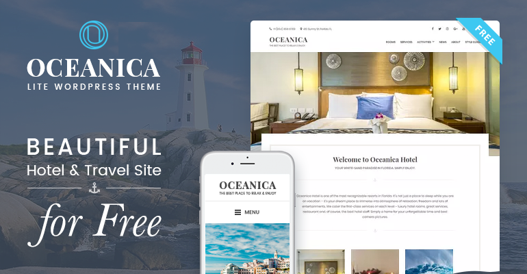 free wordpress theme for hotels and travel blogs
