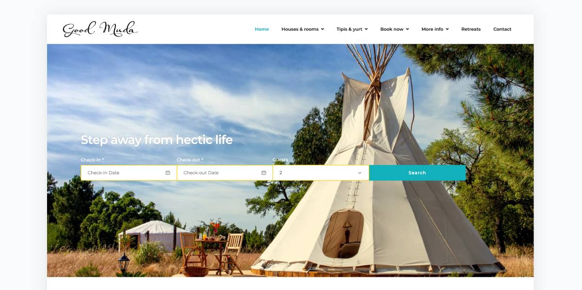 Good Muda WordPress hotel websites.