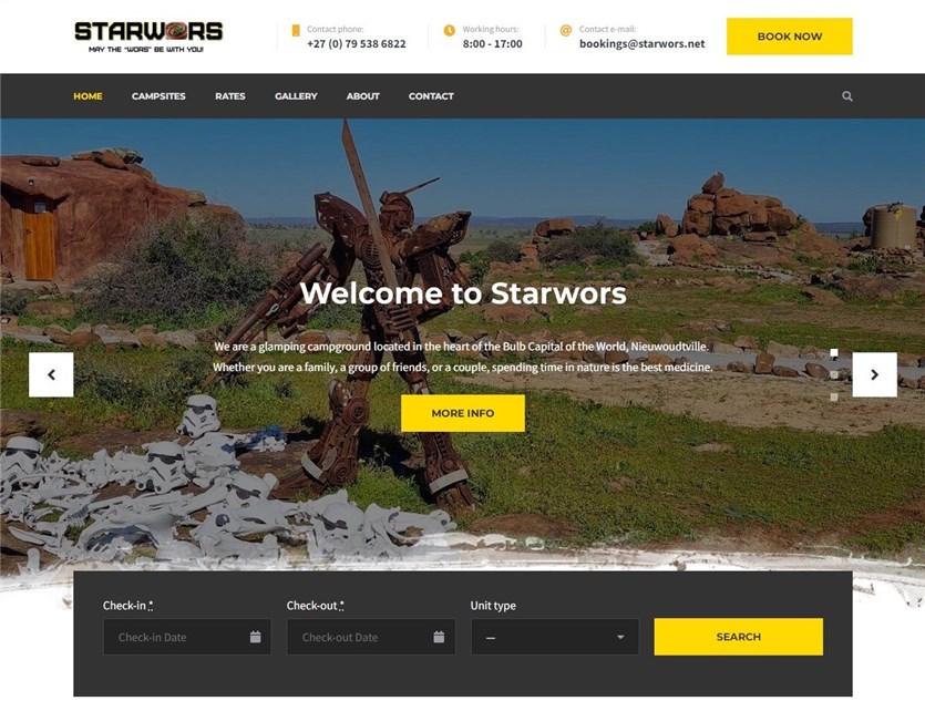 Starwors-Village-Camp-wordpress-booking