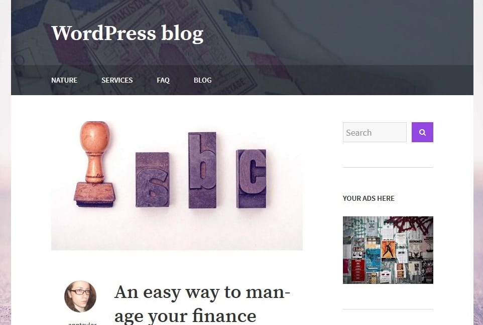 avior free wordpress blogging theme