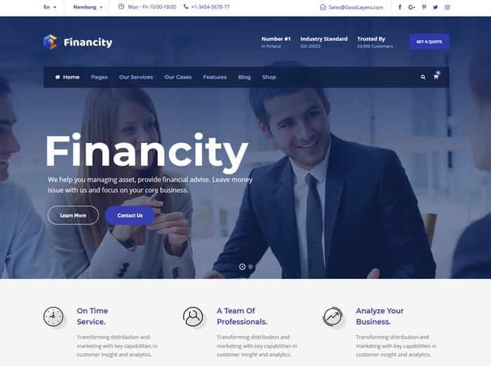 wordpress financity theme