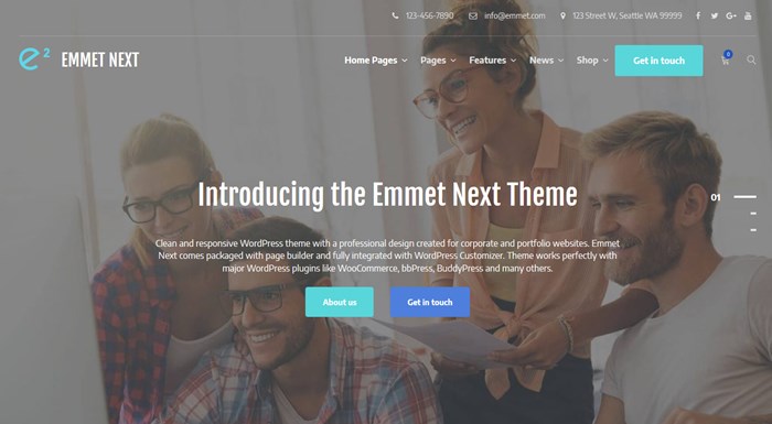 emmet next business theme