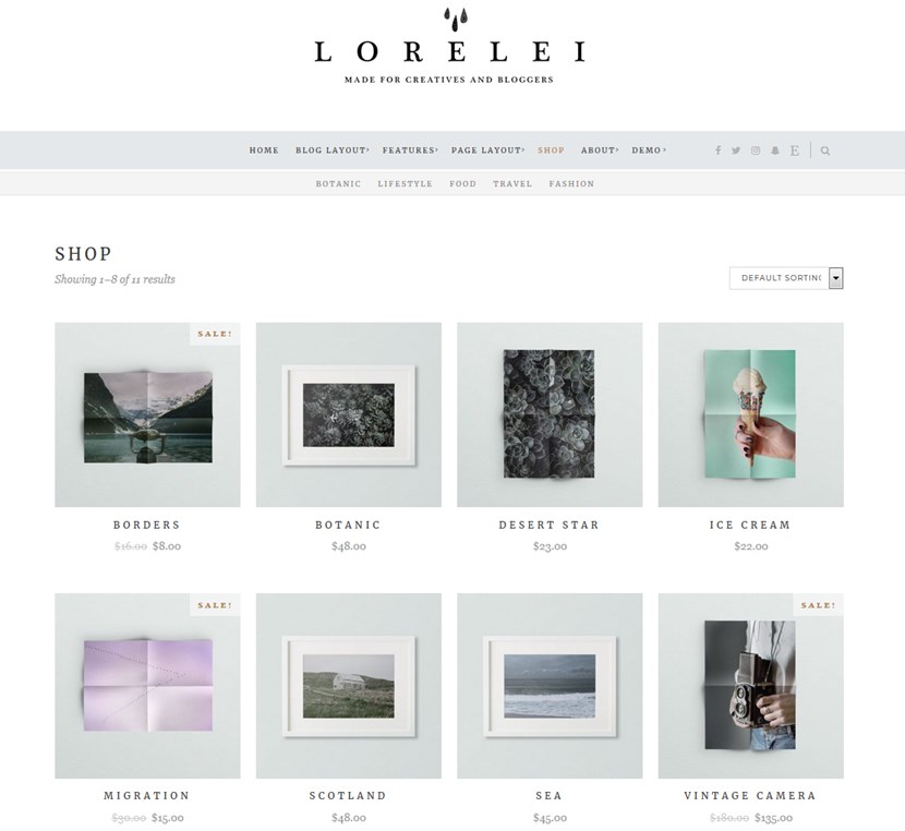 lorelei wordppress theme