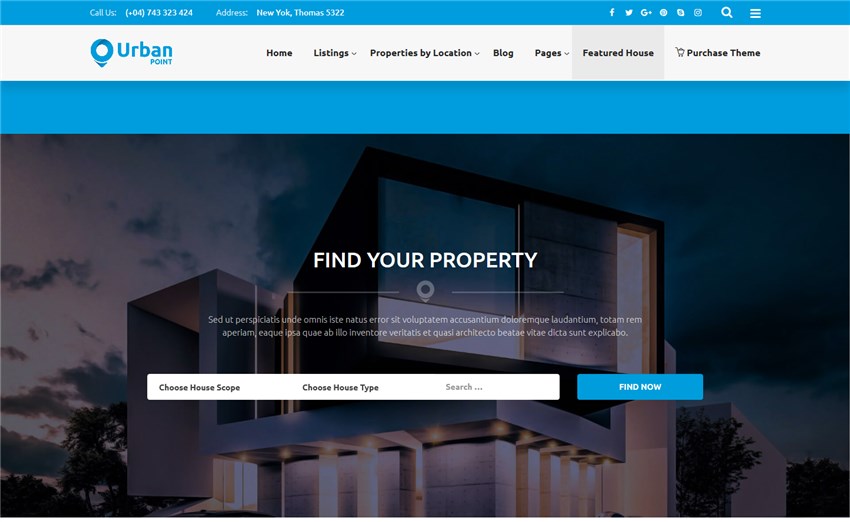 UrbanPoint – House Selling Rental WordPress Theme
