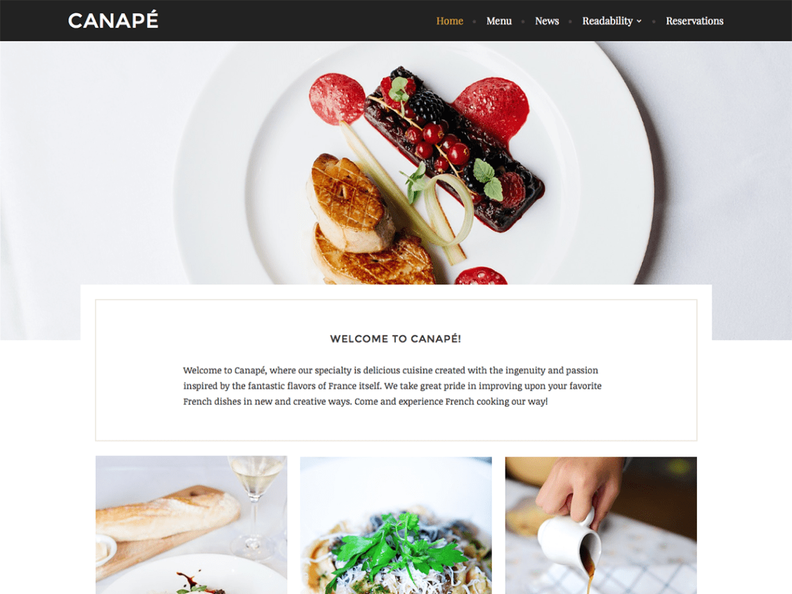 canape wordpress theme