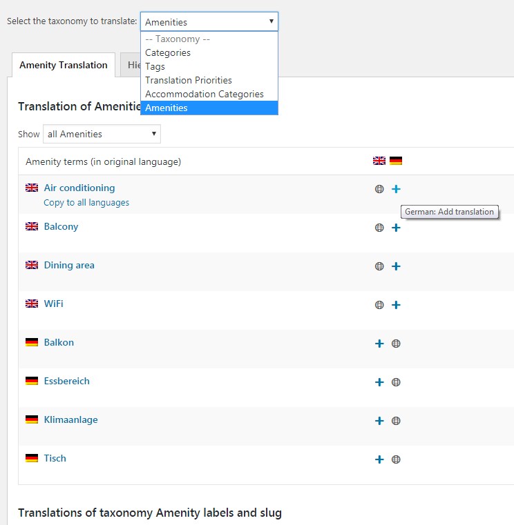 translate taxonomy