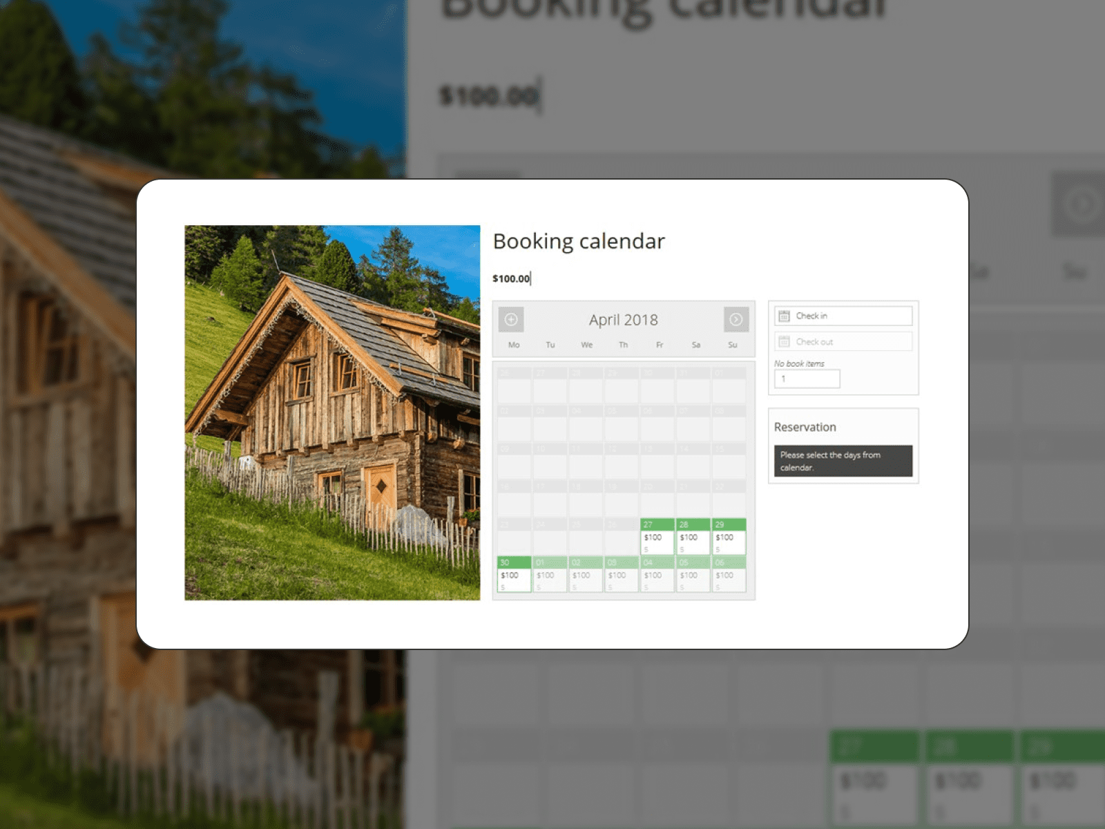 The Pinpoint Booking system free WordPress plugin.