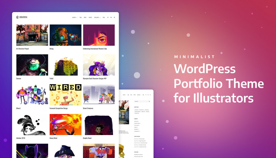 wordpress theme artist portfolio