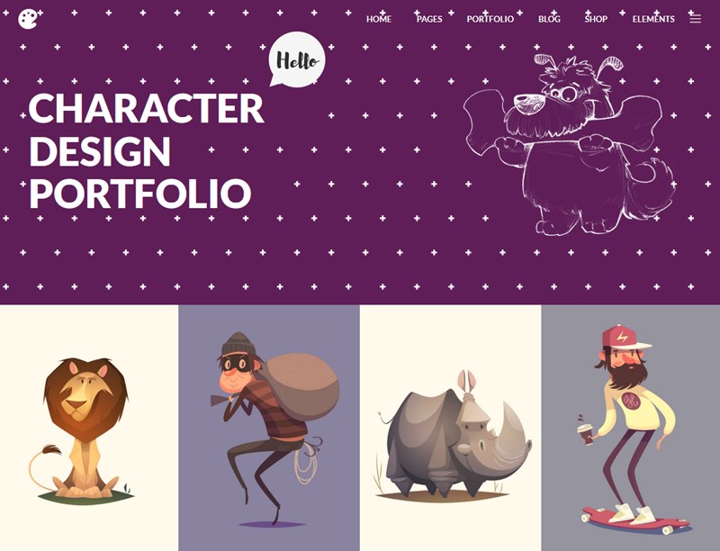 illustrator theme wordpress creative portfolio theme