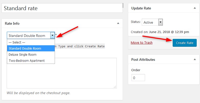 create new rate