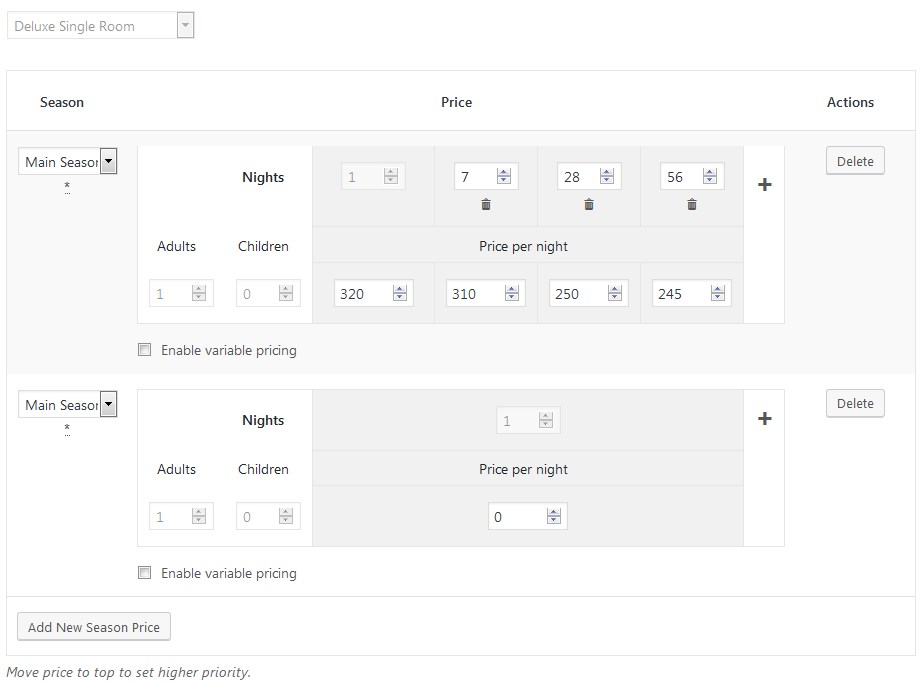 weekly and monthly rates