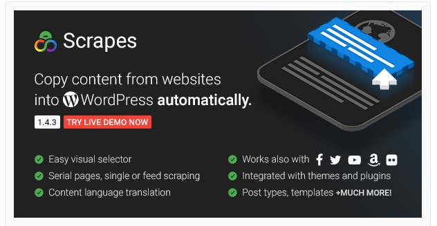 scrapes auto crawler wordpress plugin