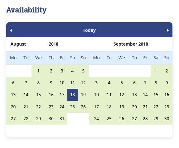 wp search availability calendar