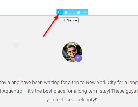 edit section elementor