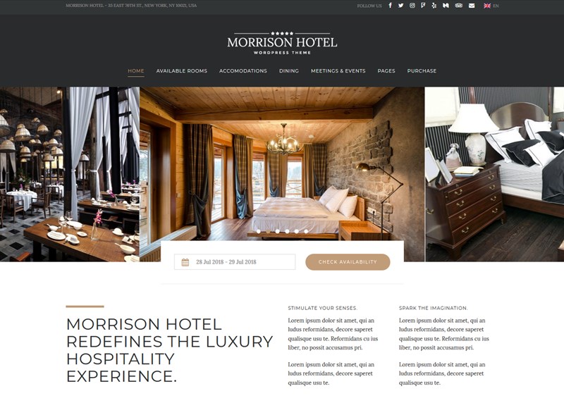 Morrison Hotel wordpress theme