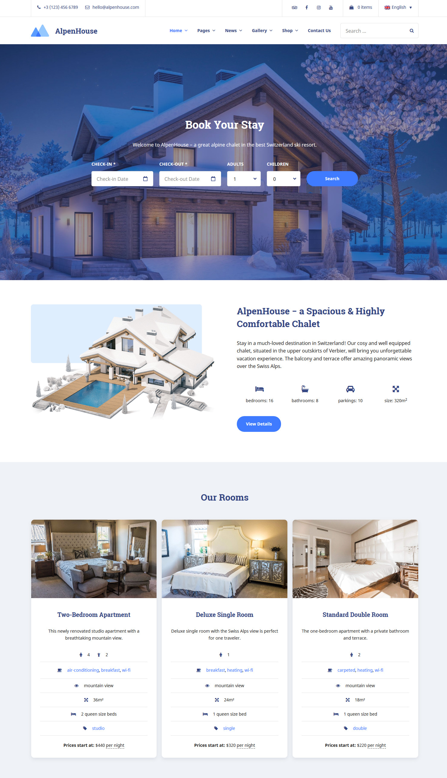 alpenhouse wp vacation rental theme