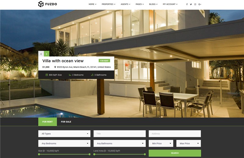 fuzdo real estate wp theme