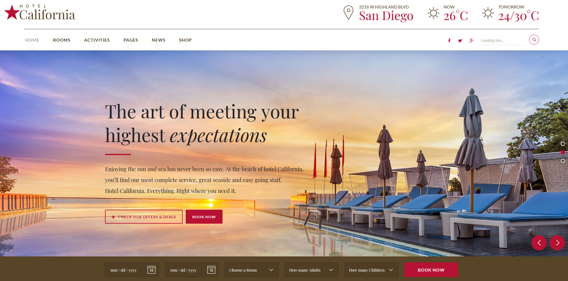 hotel california wp theme