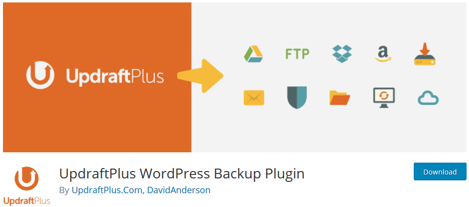 updruftplus how to back up wordpress website