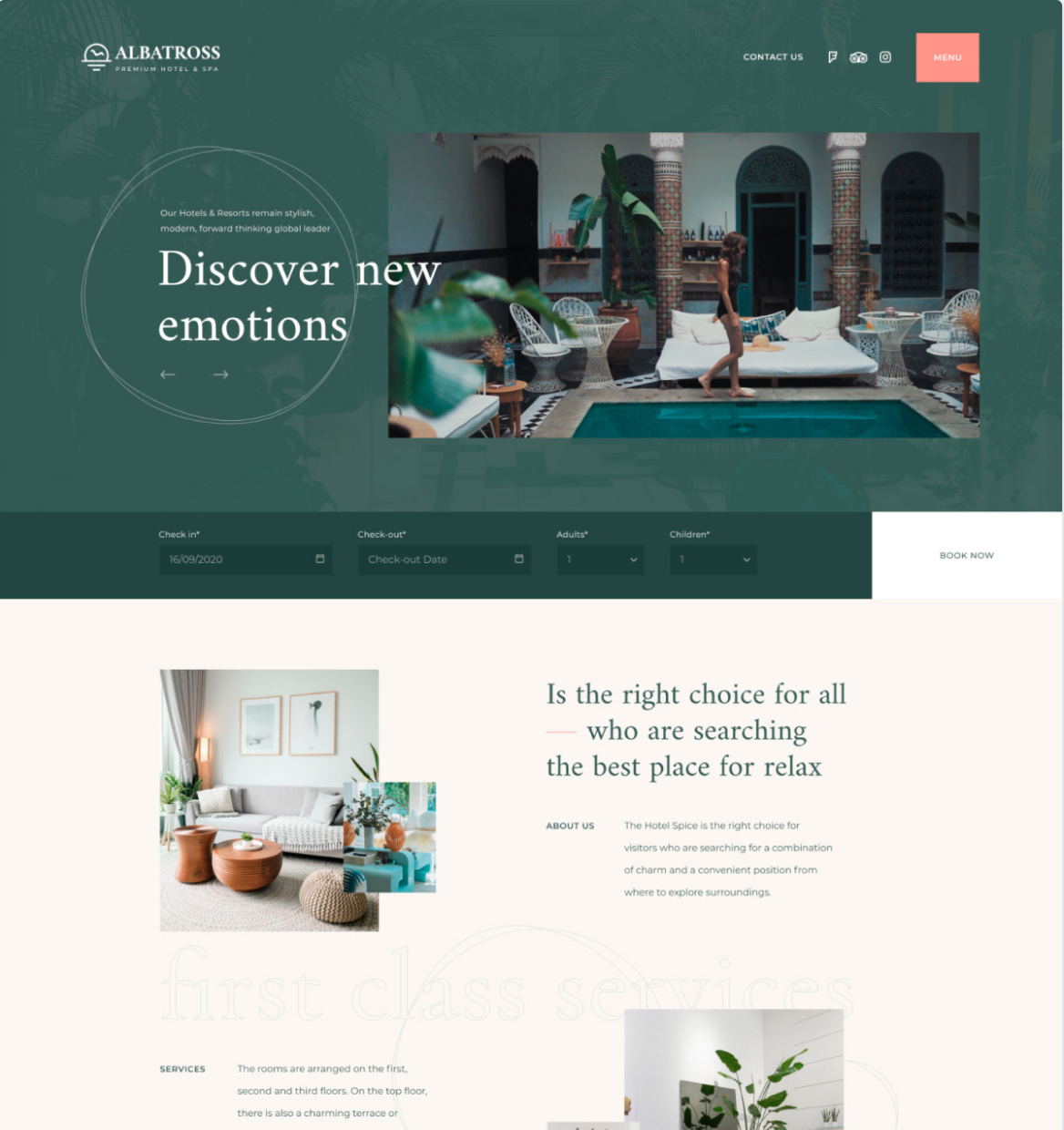 Albatross Free WordPress Theme for Elementor