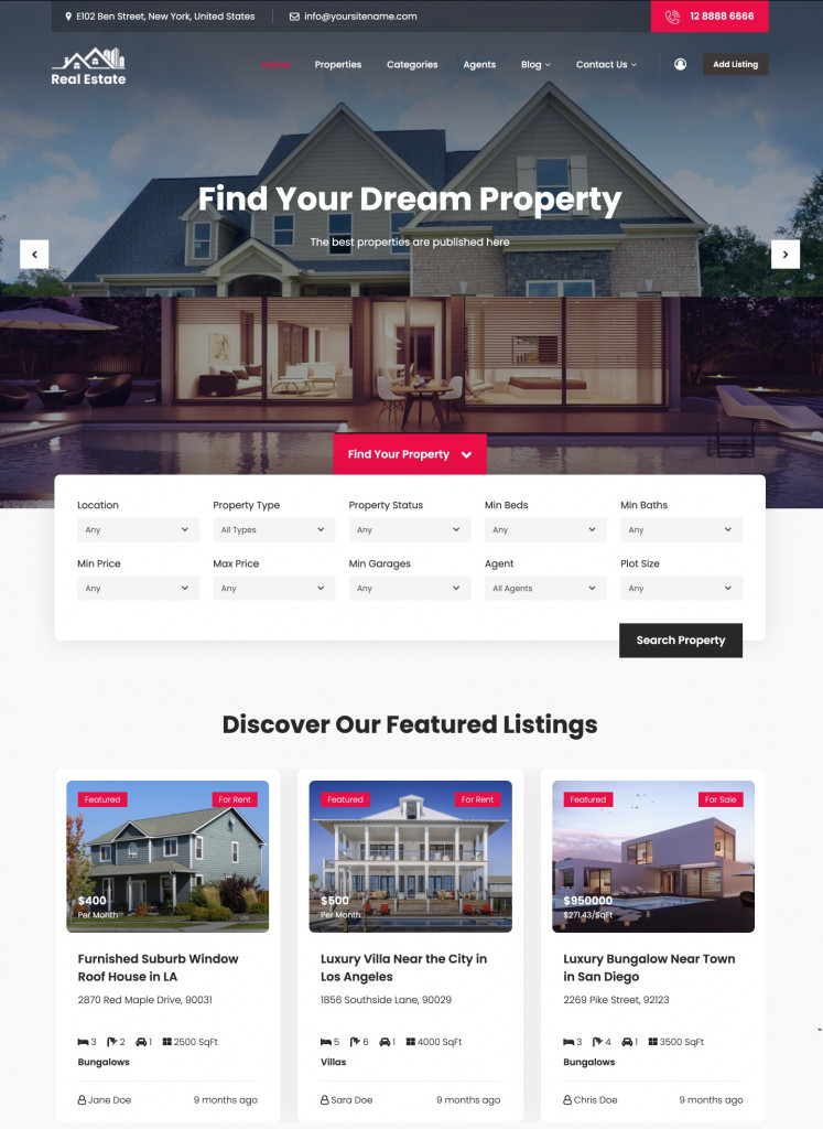 SKT Real Estate WordPress Theme