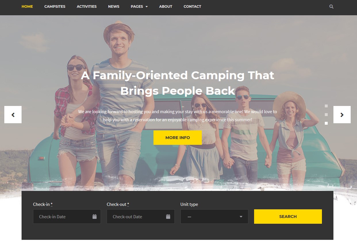 best camping wordpress theme