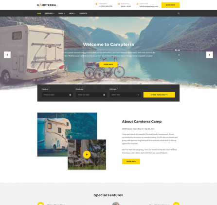 camping WordPress theme