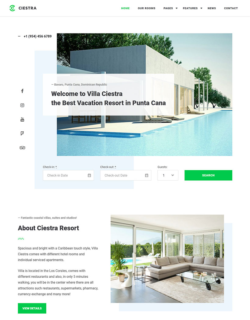 resort WordPress theme