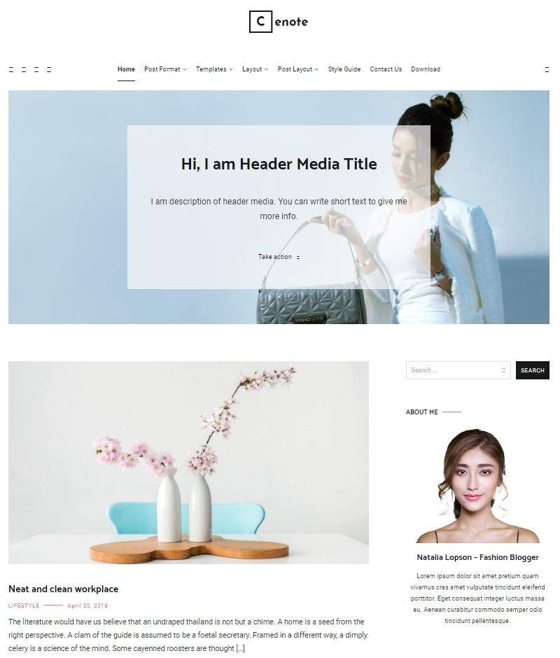 Cenote_free_WordPress_theme