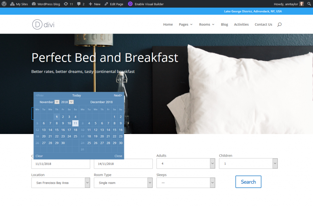 Free Hotel Booking & Divi Theme Integration Addon MotoPress