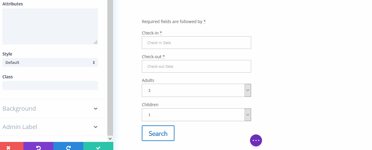 divi search form styles