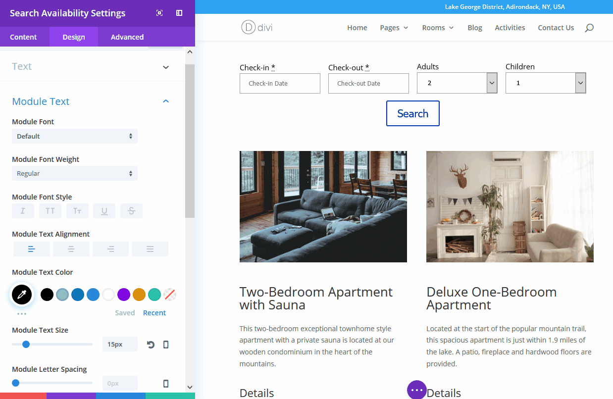 divi for hotels