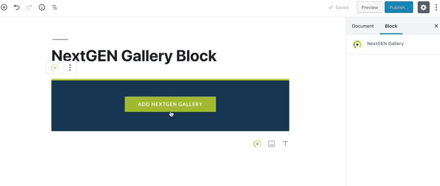 NextGEN Gallery Block for Gutenberg